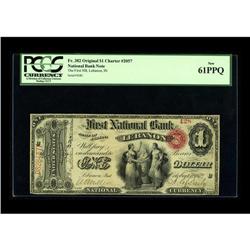 Lebanon, IN - $1 Original Fr. 382 The First NB Ch. # 20 