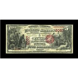 Lebanon, IN - $5 1875 Fr. 403 The First NB Ch. # 2057Co 