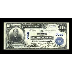 Marion, IN - $10 1902 Plain Back Fr. 624 The Marion NB 