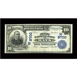 Mays, IN - $10 1902 Plain Back Fr. 626 The First NB Ch. 