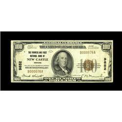 New Castle, IN - $100 1929 Ty. 1 The Farmers & First NB 