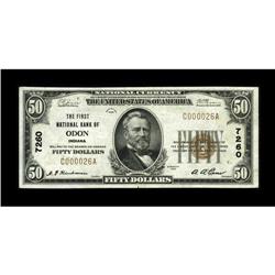 Odon, IN - $50 1929 Ty. 1 The First NB Ch. # 7260This o 