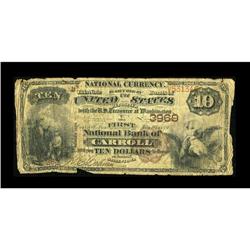Carroll, IA - $10 1882 Brown Back Fr. 483 The First NB 