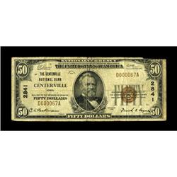 Centerville, IA - $50 1929 Ty. 1 The Centerville NB Ch. 