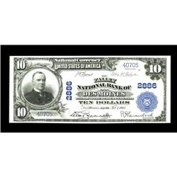 Des Moines, IA - $10 1902 Plain Back Fr. 624 The Valley 