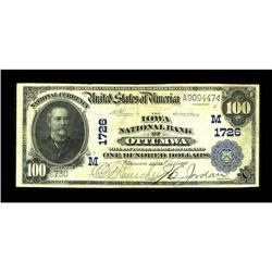 Ottumwa, IA - $100 1902 Date Back Fr. 692 The Iowa NB C 