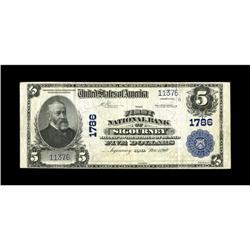 Sigourney, IA - $5 1902 Plain Back Fr. 601 The First NB 