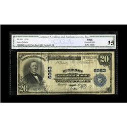 Humboldt, KS - $20 1902 Plain Back Fr. 650 The Humboldt 