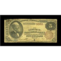 Kingman, KS - $5 1882 Brown Back Fr. 469 The Kingman NB 