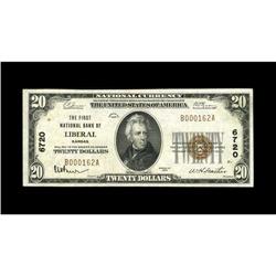 Liberal, KS - $20 1929 Ty. 1 The First NB Ch. # 6720A C 