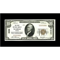 Wamego, KS - $10 1929 Ty. 1 The First NB Ch. # 3434Anot 