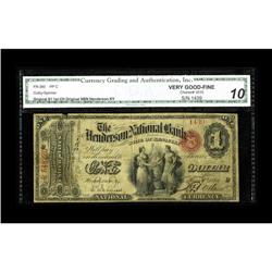 Henderson, KY - $1 Original Fr. 380 The Henderson NB Ch 