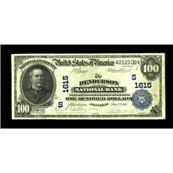 Henderson, KY - $100 1902 Date Back Fr. 690 The Henders 