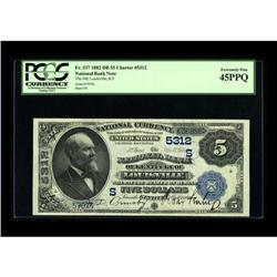 Louisville, KY - $5 1882 Date Back Fr. 537 The NB of Ke 