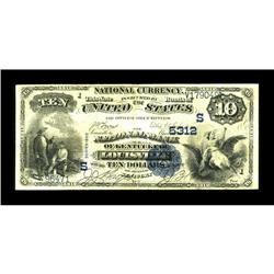 Louisville, KY - $10 1882 Value Back Fr. 577 The NB of 