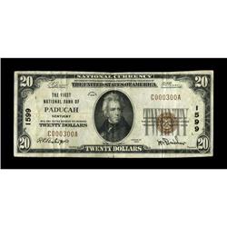 Paducah, KY - $20 1929 Ty. 1 The First NB Ch. # 1599Thi 