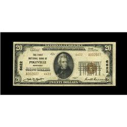 Pikeville, KY - $20 1929 Ty. 2 The First NB Ch. # 6622T 