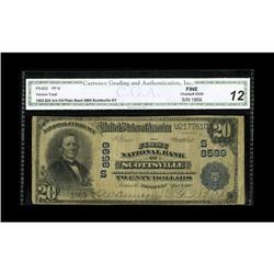Scottsville, KY - $20 1902 Plain Back Fr. 652 The First 