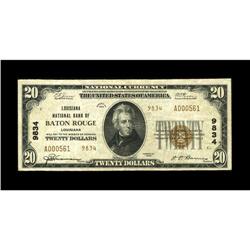 Baton Rouge, LA - $20 1929 Ty. 2 The Louisiana NB Ch. # 