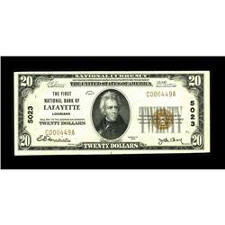Lafayette, LA - $20 1929 Ty. 1 The First NB Ch. # 5023O 