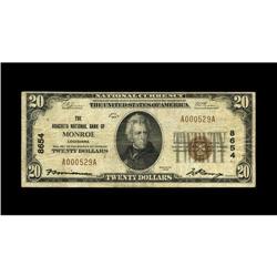 Monroe, LA - $20 1929 Ty. 1 The Ouachita NB Ch. # 8654A 