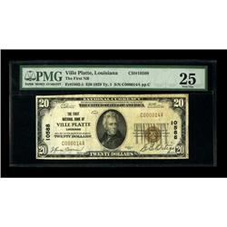 Ville Platte, LA - $20 1929 Ty. 1 The First NB Ch. # 10 