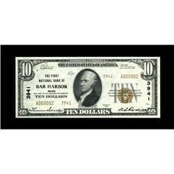 Bar Harbor, ME - $10 1929 Ty. 2 The First NB Ch. # 3941 