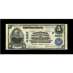 Lewiston, ME - $5 1902 Plain Back Fr. 605 The Manufactu 