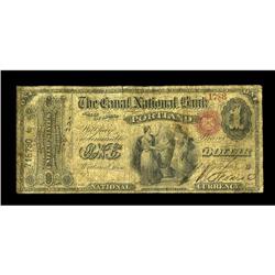 Portland, ME - $1 Original Fr. 380 The Canal NB Ch. # 9 