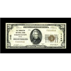 Thomaston, ME - $20 1929 Ty. 1 The Thomaston NB Ch. # 1 