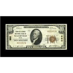 Waterville, ME - $10 1929 Ty. 1 The Peoples-Ticonic NB 