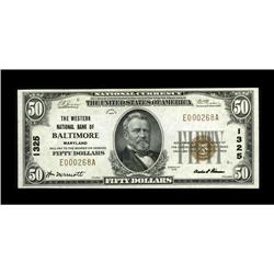 Baltimore, MD - $50 1929 Ty. 1 The Western NB Ch. # 132 