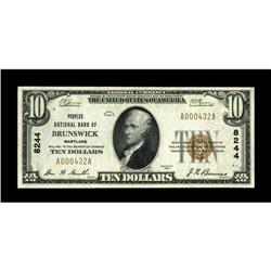 Brunswick, MD - $10 1929 Ty. 1 Peoples NB Ch. # 8244A b 