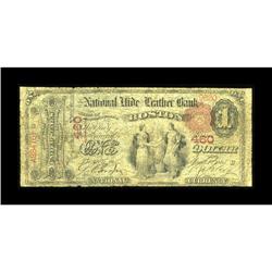 Boston, MA - $1 1875 Fr. 383 The National Hide & Leathe 