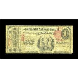 Boston, MA - $1 1875 Fr. 384 The Continental NB Ch. # 5 