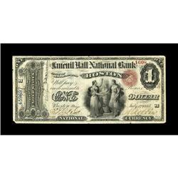 Boston, MA - $1 Original Fr. 380 The Faneuil Hall NB Ch 