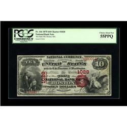 Boston, MA - $10 1875 Fr. 416 The State NB Ch. # 1028A 