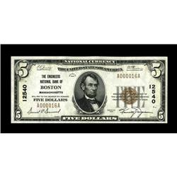 Boston, MA - $5 1929 Ty. 1 Engineers NB Ch. # 12540This 