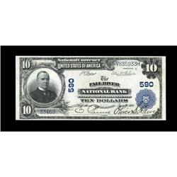 Fall River, MA - $10 1902 Plain Back Fr. 624 The Fall R 