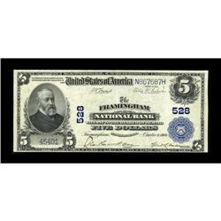 Framingham, MA - $5 1902 Plain Back Fr. 598 The Framing 