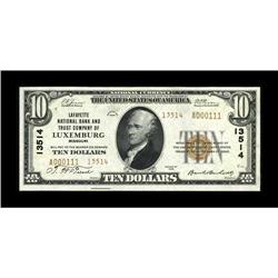 Luxemburg, MO - $10 1929 Ty. 2 Lafayette NB & TC Ch. # 