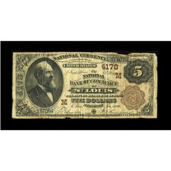 Saint Louis, MO - $5 1882 Brown Back Fr. 474 The NB of 