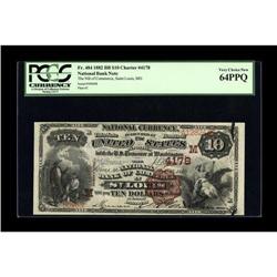 Saint Louis, MO - $10 1882 Brown Back Fr. 484 The NB of 