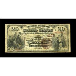 Saint Louis, MO - $20 1882 Brown Back Fr. 498 The NB of 