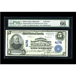 Saint Louis, MO - $5 1902 Plain Back Fr. 601 The NB of 