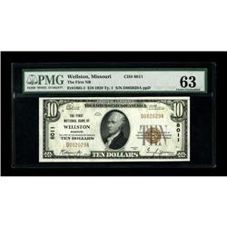 Wellston, MO - $10 1929 Ty. 1 The First NB Ch. # 8011Th 