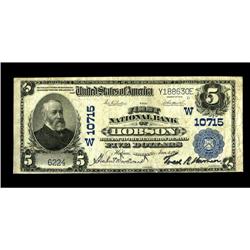 Hobson, MT - $5 1902 Plain Back Fr. 605 The First NB Ch 