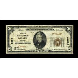 Wibaux, MT - $20 1929 Ty. 1 The First NB Ch. # 8259We s 