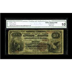 Beatrice, NE - $10 1882 Brown Back Fr. 487 The First NB 