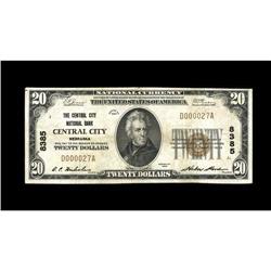 Central City, NE - $20 1929 Ty. 1 The Central City NB C 